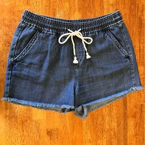 Loft Denim Drawstring Shorts Sz Medium